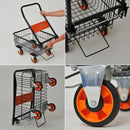 台車 折りたたみ カート キャリー カゴ付き キャスター タイヤ 大きい 運搬 業務用 家庭用 大型 コンパクト 運搬 荷物 灯油 【納期D】【lic-tan-726】