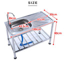 流し台 ステンレス 屋外用 庭 ガーデンシンク 蛇口 排水 作業台 手洗い場 ガレージ ベランダ テラス 屋上 簡易 野外 園芸 幅50cm 奥行100 【納期D】【lic-tan-788】