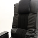 回転座椅子 高座椅子 座椅子 肘掛付き ひじ付き リクライニング 黒 ブラック 椅子 厚み クッション 小物収納スペース 【納期D】【lic-tan-856】