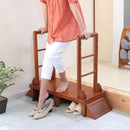 玄関昇降台 両手すり付き 踏み台 段差解消 ステップ 介護 補助 靴 立ち上がり 安全 【納期D】【lic-tan-889-r80】