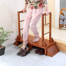 玄関昇降台 両手すり付き 踏み台 段差解消 ステップ 介護 補助 靴 立ち上がり 安全 【納期D】【lic-tan-889-r80】