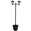 街灯 ソーラー式 外灯 LED ソーラーライト 屋外 庭 おしゃれな レトロな ガーデンライト アンティーク 【納期D】【lic-tan-led2】