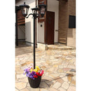 街灯 外灯 ソーラー式 LED おしゃれ ポール 玄関 外灯照明 ソーラー 3灯 【納期D】【lic-tan-led3】