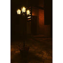 街灯 外灯 ソーラー式 LED おしゃれ ポール 玄関 外灯照明 ソーラー 3灯 【納期D】【lic-tan-led3】