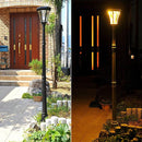 外灯 led ソーラー ポール 玄関 庭 照明 駐車場 支柱 自動点灯 おしゃれ 屋外 街灯 スタンド 北欧 アンティーク調 レトロ モダン 埋め込み 設置 diy 太陽光電池 【納期D】【lic-tan-s328】