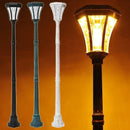 外灯 led ソーラー ポール 玄関 庭 照明 駐車場 支柱 自動点灯 おしゃれ 屋外 街灯 スタンド 北欧 アンティーク調 レトロ モダン 埋め込み 設置 diy 太陽光電池 【納期D】【lic-tan-s328】