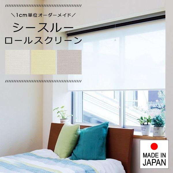 ロールスクリーン オーダー サイズ W181-200×H201-250cm タチカワブラインド グループ 立川機工 シースルー レース 取付簡単 採光 洗える 日本製 間仕切り 【納期C】【lic-tkk-rol-243】