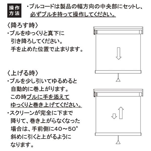 ロールスクリーン 幅90cm 高さ180cm ロールカーテン ロールアップスクリーン プルコード式 おしゃれ 無地 高品質 カーテンレール取り付け 簡単 間仕切り 日本製 【納期B】【lic-tkk-tiorio-021】