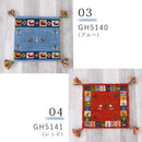 マット 40×40cm 北欧 おしゃれ ラグマット ラグ 座布団 ウール 素材 インド綿 床暖房対応 手織り 手作り 民族文様 柄 カーペット ギャッベ ハンドノット 手織り 【納期B】【lic-tsz-0079】