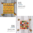 マット 40×40cm 北欧 おしゃれ ラグマット ラグ 座布団 ウール 素材 インド綿 床暖房対応 手織り 手作り 民族文様 柄 カーペット ギャッベ ハンドノット 手織り 【納期B】【lic-tsz-0079】