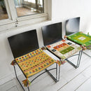 マット 40×40cm 北欧 おしゃれ ラグマット ラグ 座布団 ウール 素材 インド綿 床暖房対応 手織り 手作り 民族文様 柄 カーペット ギャッベ ハンドノット 手織り 【納期B】【lic-tsz-0079】