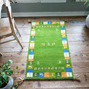 ラグ 70×120cm 北欧 おしゃれ ラグマット マット 玄関マット ウール インド綿 民族文様 柄 敷物 カーペット 絨毯 床材 ギャッベ ハンドノット 手織り 【納期B】【lic-tsz-0082】