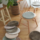 チェアパッド チェアマット 座布団 チェアーパット 円形 丸型 35cm 直径 おしゃれ 床暖房対応 洗える 滑り止め マイクロファイバー 高反発 ウレタン 厚み 【納期B】【lic-tsz-0090】