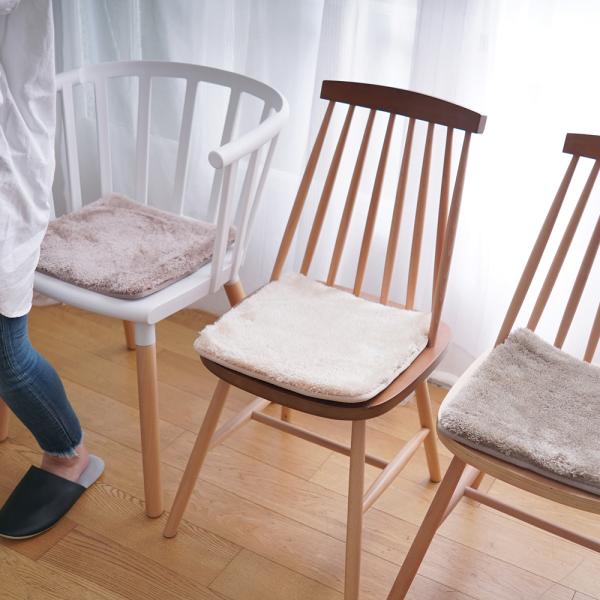 チェアパッド チェアマット 座布団 チェアーパット チェアーマット 正方形 35×35cm おしゃれ 床暖房対応 洗える 滑り止め マイクロファイバー 高反発 ウレタン 【納期B】【lic-tsz-0091】