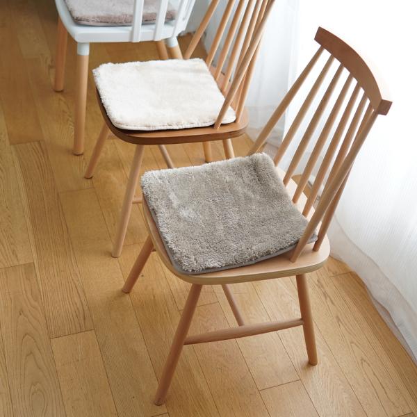 チェアパッド チェアマット 座布団 チェアーパット チェアーマット 正方形 35×35cm おしゃれ 床暖房対応 洗える 滑り止め マイクロファイバー 高反発 ウレタン 【納期B】【lic-tsz-0091】