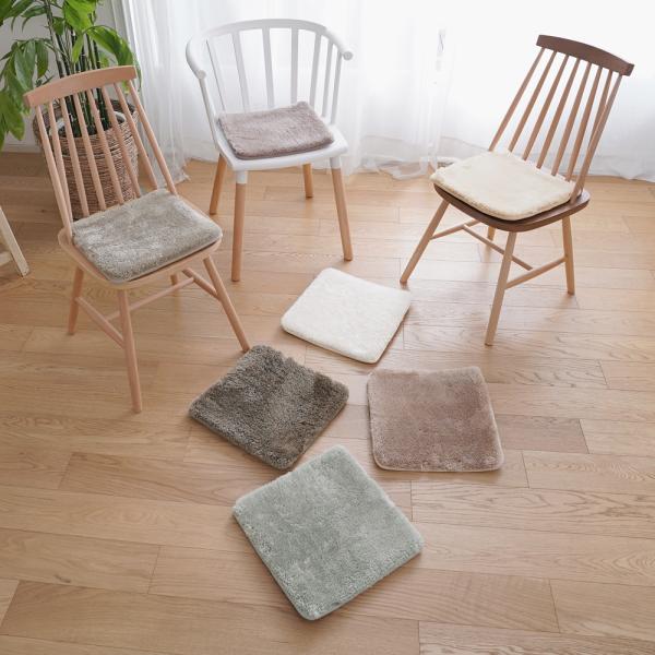 チェアパッド チェアマット 座布団 チェアーパット チェアーマット 正方形 35×35cm おしゃれ 床暖房対応 洗える 滑り止め マイクロファイバー 高反発 ウレタン 【納期B】【lic-tsz-0091】
