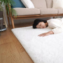 ラグ マット ラグマット 190×190cm サイズ 正方形 おしゃれ 床暖房対応 洗える 大判 滑り止め ラビットファー 高反発 ウレタン 低反発 厚み 厚手 防音 遮音 【納期B】【lic-tsz-0099】