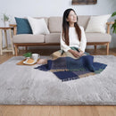 ラグ マット ラグマット 190×190cm サイズ 正方形 おしゃれ 床暖房対応 洗える 大判 滑り止め ラビットファー 高反発 ウレタン 低反発 厚み 厚手 防音 遮音 【納期B】【lic-tsz-0099】