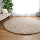 ラグ マット ラグマット 円形 丸型 190cm サイズ 正円 直径 おしゃれ 床暖房対応 洗える 大判 滑り止め ラビットファー 高反発 ウレタン 低反発 厚み 厚手 遮音 【納期B】【lic-tsz-0102】