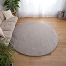 ラグ マット ラグマット 円形 丸型 190cm サイズ 正円 直径 おしゃれ 床暖房対応 洗える 大判 滑り止め ラビットファー 高反発 ウレタン 低反発 厚み 厚手 遮音 【納期B】【lic-tsz-0102】