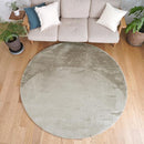 ラグ マット ラグマット 円形 丸型 190cm サイズ 正円 直径 おしゃれ 床暖房対応 洗える 大判 滑り止め ラビットファー 高反発 ウレタン 低反発 厚み 厚手 遮音 【納期B】【lic-tsz-0102】