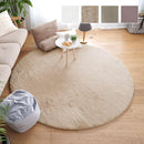 ラグ マット ラグマット 円形 丸型 190cm サイズ 正円 直径 おしゃれ 床暖房対応 洗える 大判 滑り止め ラビットファー 高反発 ウレタン 低反発 厚み 厚手 遮音 【納期B】【lic-tsz-0102】