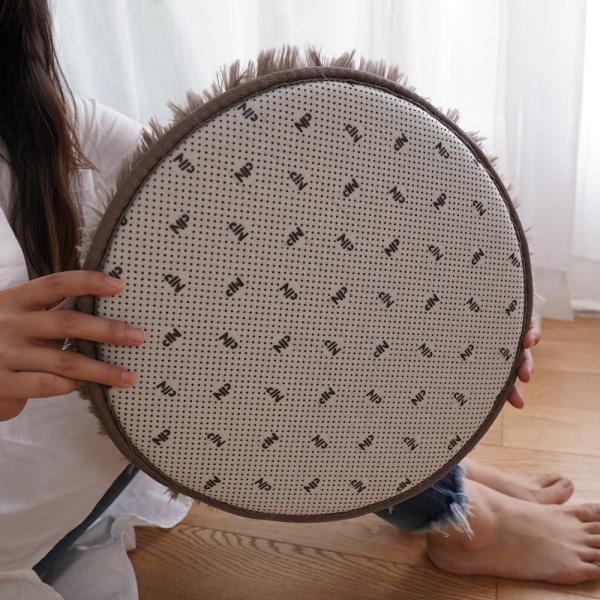チェアパッド チェアマット 座布団 チェアーパット 円形 丸型 35cm 直径 サイズ おしゃれ 床暖房対応 洗える 滑り止め シャギー 高反発 ウレタン 低反発 厚み 【納期B】【lic-tsz-0103】