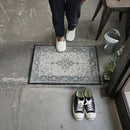 玄関マット ドアマット 40×60cm 室内 おしゃれ 北欧 レトロ アンティーク調 かすれ 擦れ スクラッチ ベルサイユ エレガント ダマスク アラベスク モダン 洗える 【納期B】【lic-tsz-0121】