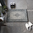 玄関マット ドアマット 40×60cm 室内 おしゃれ 北欧 レトロ アンティーク調 かすれ 擦れ スクラッチ ベルサイユ エレガント ダマスク アラベスク モダン 洗える 【納期B】【lic-tsz-0121】