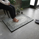 ドアマット 60×90cm 玄関マット 室内 おしゃれ 北欧 レトロ アンティーク調 かすれ 擦れ スクラッチ ベルサイユ エレガント ダマスク アラベスク モダン 洗える 【納期B】【lic-tsz-0123】