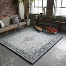 ラグマット 200×200cm 正方形 ラグ マット 室内 おしゃれ 北欧 レトロ アンティーク調 かすれ 擦れ ベルサイユ エレガント ダマスク アラベスク モダン 洗える 【納期B】【lic-tsz-0127】