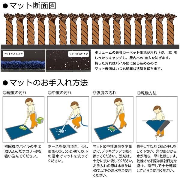 ドアマット 玄関 75×50cm 業務用 防炎 吸水 滑り止め 日本製 【納期A】【lic-wd-sms-007】