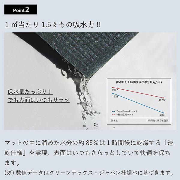 玄関マット 吸水 速乾 44×74cm 雨の日 雨天 梅雨 雪 ドアマット 防炎 すぐに乾く 泥よけ 泥除け 屋外 エントランスマット ずれない 滑り止め ベランダ 屋上 【納期A】【lic-wd-wht-44-74】