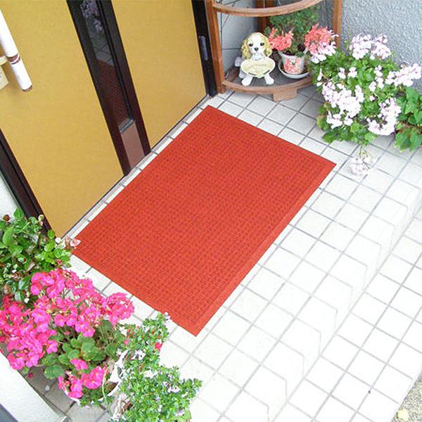 玄関マット 吸水 速乾 44×74cm 雨の日 雨天 梅雨 雪 ドアマット 防炎 すぐに乾く 泥よけ 泥除け 屋外 エントランスマット ずれない 滑り止め ベランダ 屋上 【納期A】【lic-wd-wht-44-74】