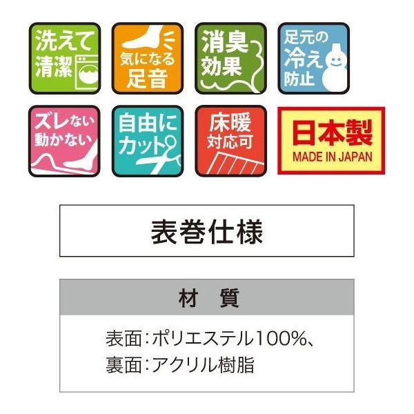 カーペット 吸着 滑り止め すべらない ロールカーペット 幅 91cm 長さ 15ｍ巻 絨毯 ラグ マット 洗える ウォッシャブル 防音 消音 消臭 床暖房対応 日本製 床材 【納期B】【lic-wnk-0021】