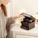 ジュエリーボックス アクセサリーBOX 大容量 3段 ジュエリー ケース アクセサリー 収納 箱 小型 小さい おしゃれ コンパクト 指輪 リング ネックレス ピアス 【納期B】【mst-12700009】