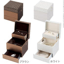 ジュエリーボックス アクセサリーBOX 大容量 3段 ジュエリー ケース アクセサリー 収納 箱 小型 小さい おしゃれ コンパクト 指輪 リング ネックレス ピアス 【納期B】【mst-12700009】