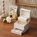 ジュエリーボックス アクセサリーBOX 大容量 3段 ジュエリー ケース アクセサリー 収納 箱 小型 小さい おしゃれ コンパクト 指輪 リング ネックレス ピアス 【納期B】【mst-12700009】