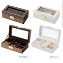 アクセサリーケース ジュエリーボックス ガラス窓 中身が見える 魅せる 見せる 収納 箱 小型 小さい おしゃれ 薄型 スリム コンパクト 指輪 リング ネックレス 【納期B】【mst-12700011】