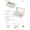 アクセサリーケース ジュエリーボックス ガラス窓 中身が見える 魅せる 見せる 収納 箱 小型 小さい おしゃれ 薄型 スリム コンパクト 指輪 リング ネックレス 【納期B】【mst-12700011】