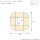 コタツ布団 単品 掛け布団のみ こたつ掛布団 対応天板サイズ75×75cm リビングコタツ用 撥水 洗える 洗濯機 丸洗い リバーシブル コタツテーブル本体別売り 【納期A】【mst-21101612】