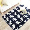 ラグ 1.5畳用 1畳半 単品 カバーのみ 185×130cm 長方形 ホットカーペット用カバー マット 北欧 柄 おしゃれ 床暖房対応 洗える ホットカーペット本体別売り 【納期A】【mst-21101817】