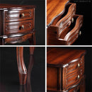 サイドチェスト コンソールテーブル 棚 収納 チェスト 2段 引き出し 猫脚 ヨーロピアン 中世 ヨーロッパ アンティーク調 レトロ 高級感 クラシック 完成品 【納期A】【mst-42200016】