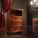 チェスト 棚 収納 ラック 引き出し 3段 オープンラック ヨーロピアン 中世 ヨーロッパ アンティーク調 レトロ 高級感 クラシック 完成品 イタリア製 【納期A】【mst-42200018】