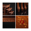 ネストテーブル 3連 おしゃれ ヨーロピアン 木製 高級家具 象嵌 装飾 模様 イタリア製 輸入品 インポート 【納期A】【mst-42200025】