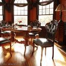 ダイニングチェア 1脚 単品 椅子 チェアー 肘掛けなし 牛革 レザー 本革 猫脚 北欧 ヨーロピアン おしゃれ 高級 優美 装飾 彫刻 クラシック アンティーク調 【納期A】【mst-42200027】