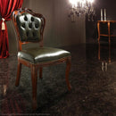 ダイニングチェア 1脚 単品 椅子 チェアー 肘掛けなし 牛革 レザー 本革 猫脚 北欧 ヨーロピアン おしゃれ 高級 優美 装飾 彫刻 クラシック アンティーク調 【納期A】【mst-42200027】