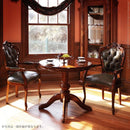 ダイニングチェア 1脚 単品 椅子 チェアー ひじ掛け 肘付き 牛革 レザー 本革 猫脚 北欧 ヨーロピアン おしゃれ 高級感 上質 優美 装飾 彫刻 クラシック レトロ 【納期A】【mst-42200028】