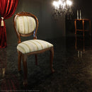 ダイニングチェア 1脚 単品 椅子 チェアー ひじ掛けなし 天然木製 猫脚 北欧 イタリア おしゃれ 高級感 上質 優美 装飾 彫刻 クラシック アンティーク調 レトロ 【納期A】【mst-42200030】