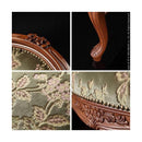 ダイニングチェア 1脚 単品 椅子 チェアー 金華山織り 立体感 模様 ひじ掛けなし 天然木製 猫脚 北欧 おしゃれ 優美 装飾 彫刻 アンティーク調 レトロ 【納期A】【mst-42200032】